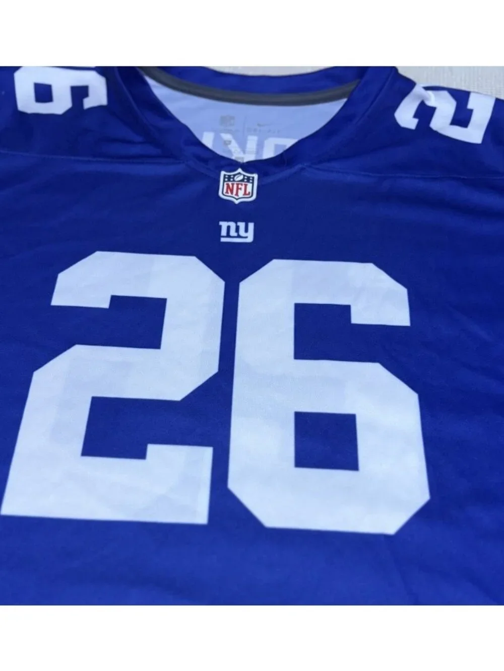 Nike Saquon Barkley #26 New York Giants Jersey Mens XL Blue Dri-FIT NFL